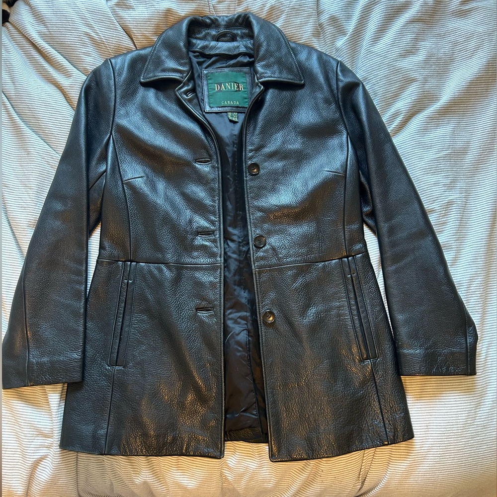 Danier black Leather Women's Coat